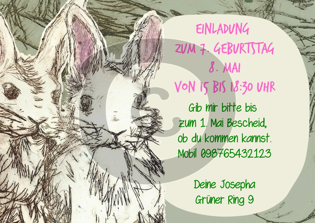 Einladungskarte Kindergeburtstag Hase Einladungskarte Kaninchen einladungskarte-kindergeburtstag-hase-einladungskarte-kaninchen